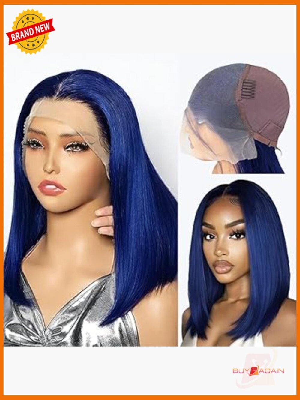 13x6 HD Lace Front Wig Human Hair Short Bob 180 Density Glueless Wig